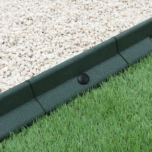 Q-Rax Bordatura Giardino Flessibile 1,2m Verde 4 Pezzi