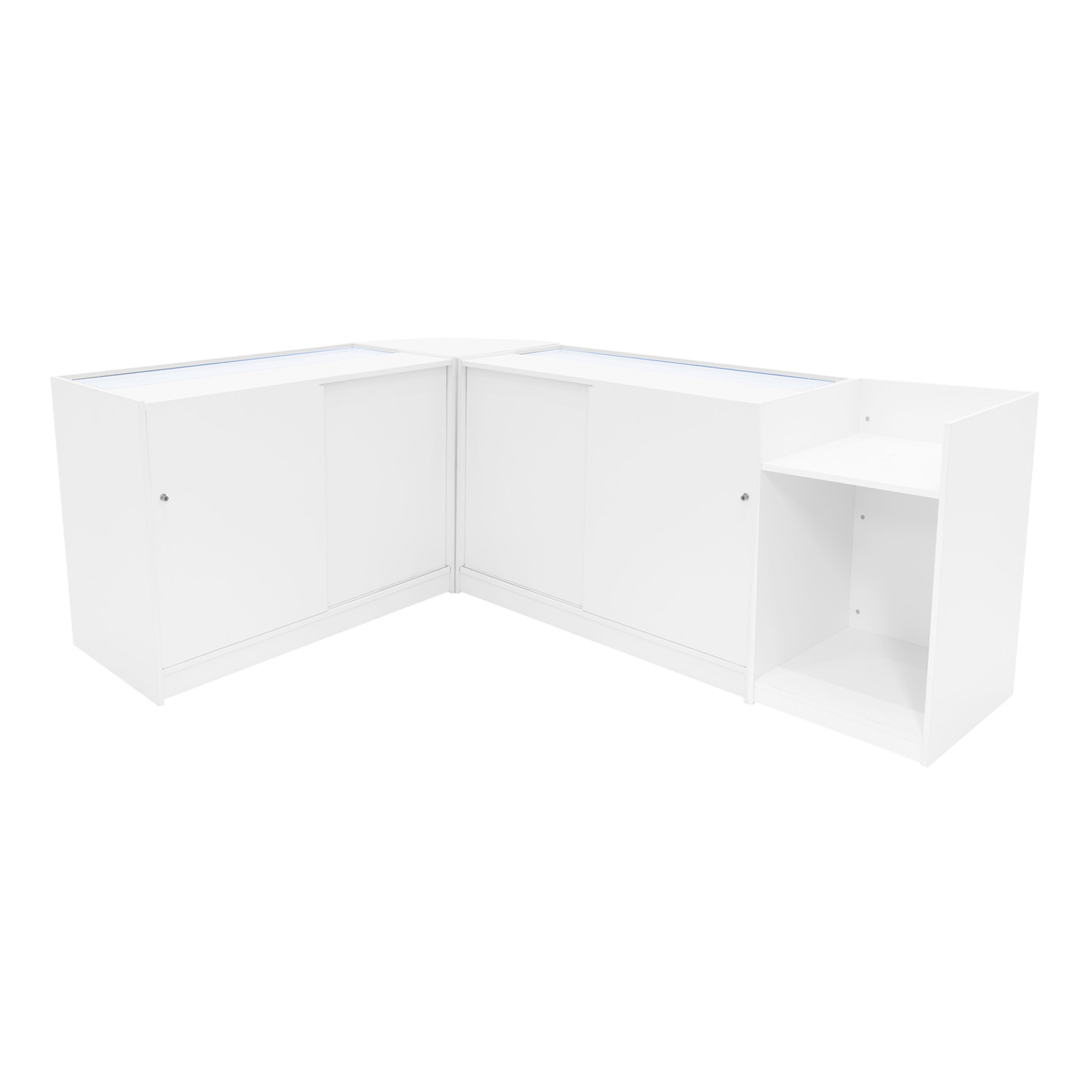 Q-Rax Banconi Negozio Set Phoenix LED Bianco CM60 TB60 C1200