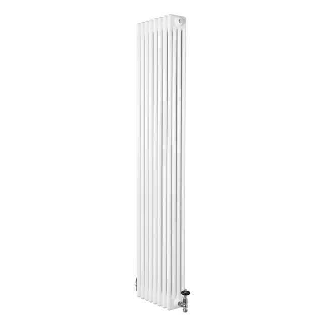 Q-Rax Radiatore Verticale 4 Colonne Bianco 1800x380 Valvole