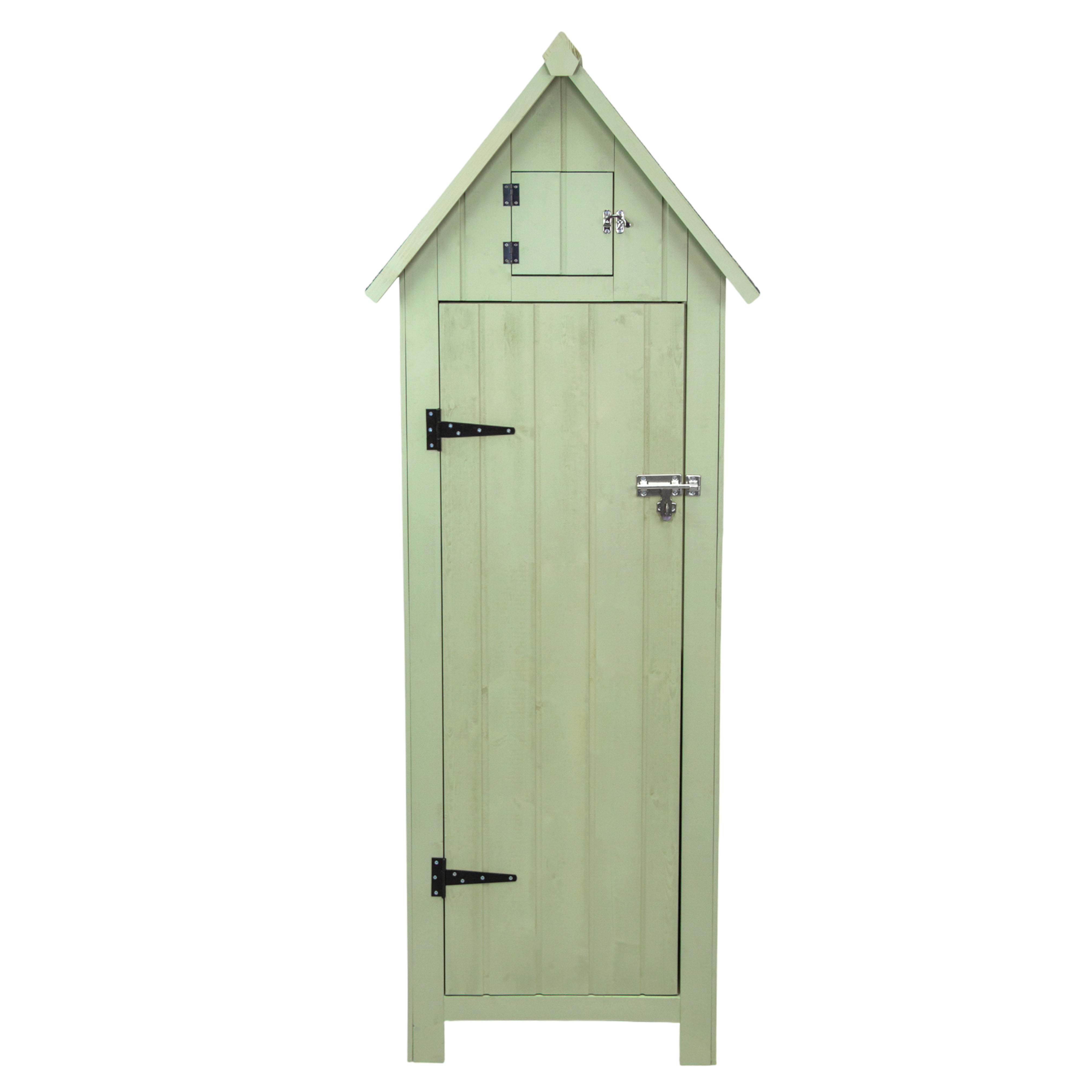 Q-Rax Casetta Giardino Legno Verde Ripiani Tetto Impermeabile