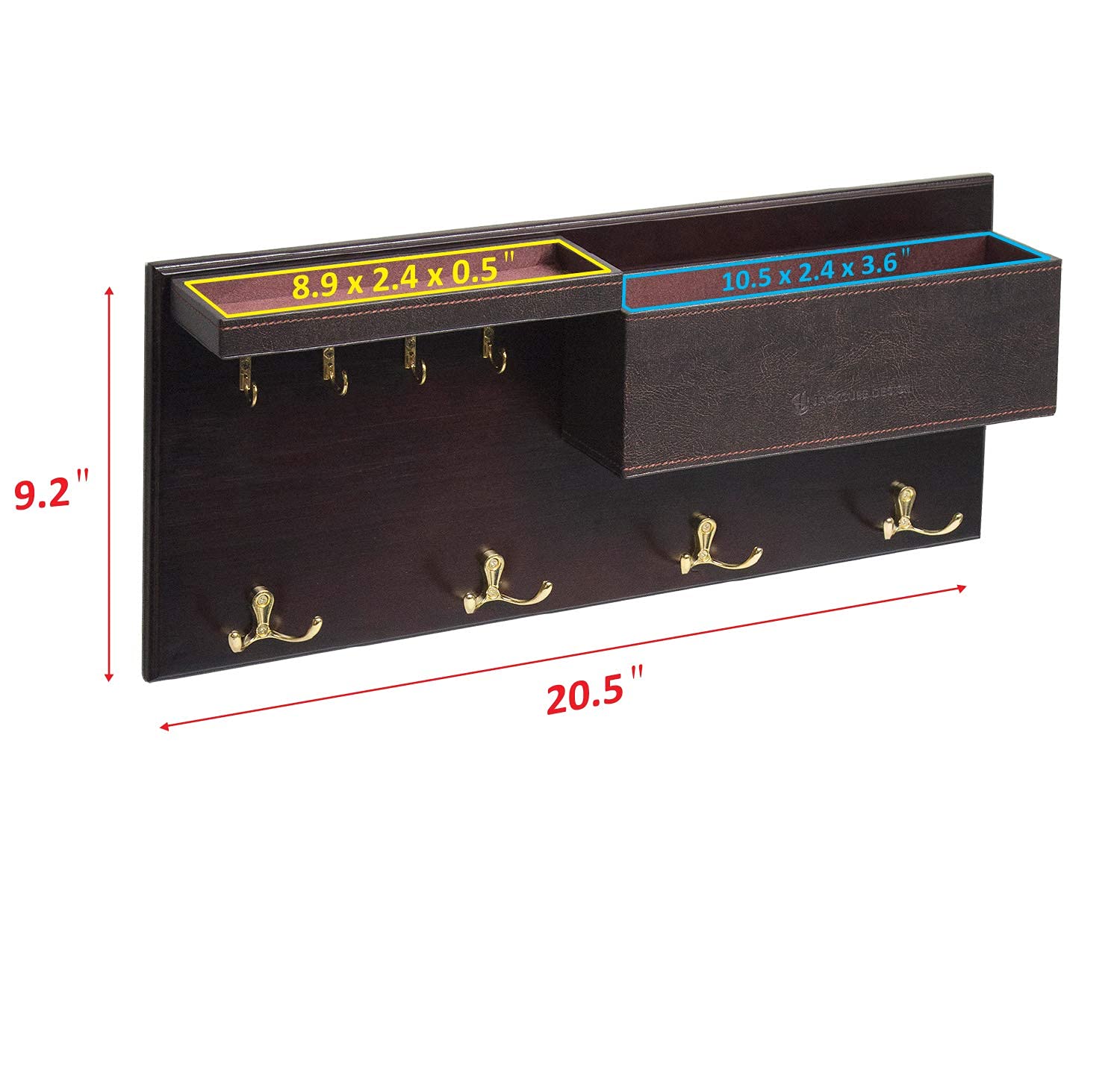 Jackcube Design Entryway Appendiabiti Parete 12 Ganci Legno