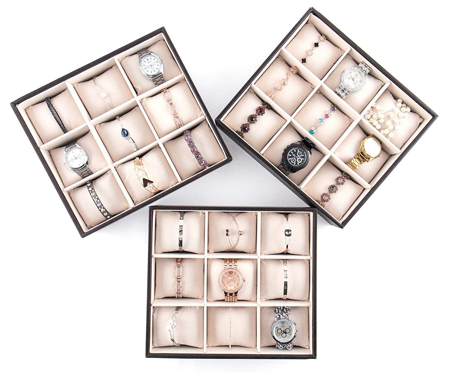 Jackcube Design Makeup Jewelry Set 3 Vassoi Portabracciali 27 Cuscini
