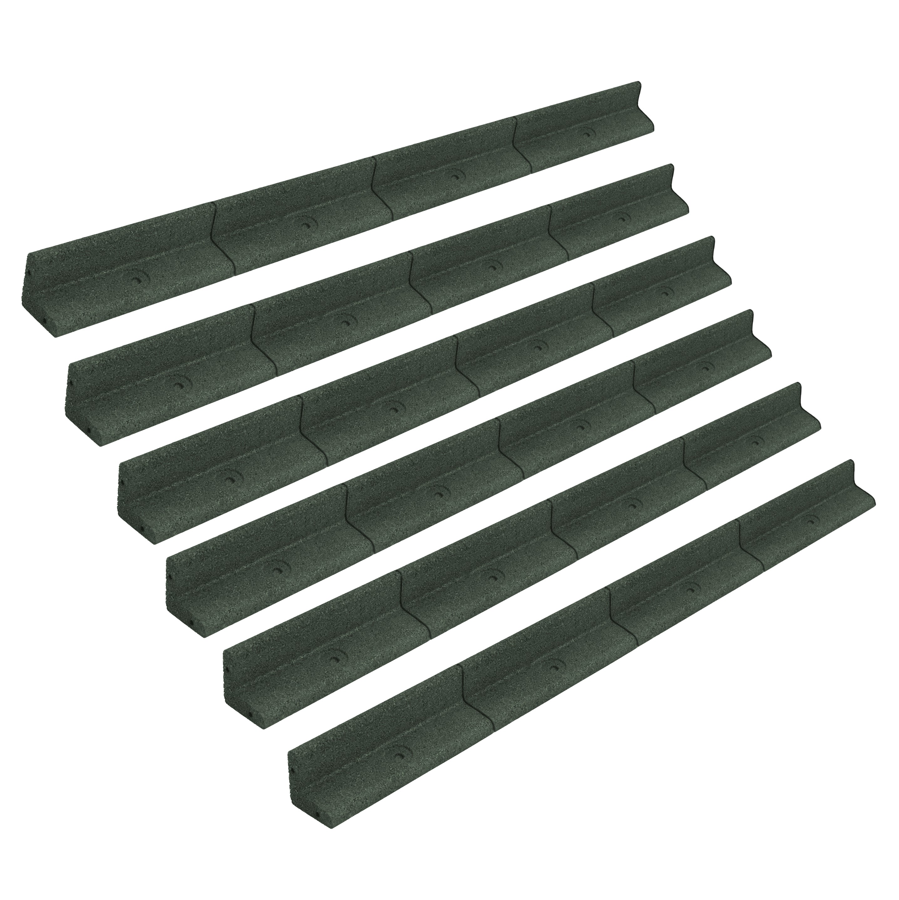 Q-Rax Bordura Giardino Flessibile Verde 6x1,2m Gomma UV