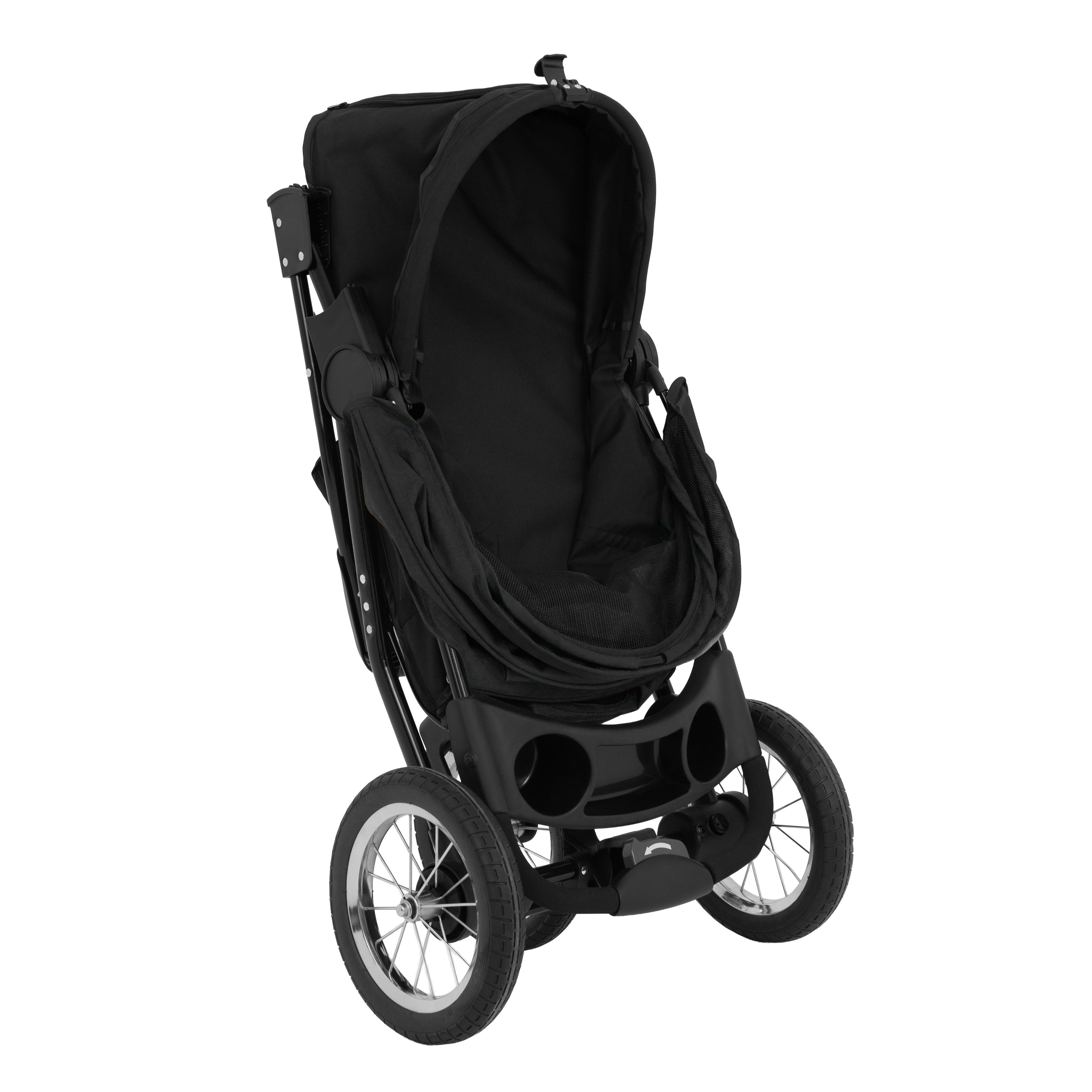 Q-Rax Accessori per la casa passeggino jogger animali nero pieghevole