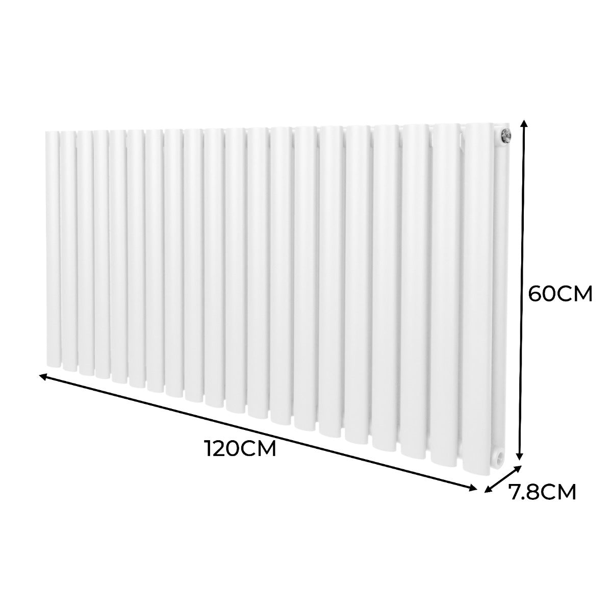 Q-Rax Radiatori Tradizionali Colonna Ovale 600x1200mm Bianco