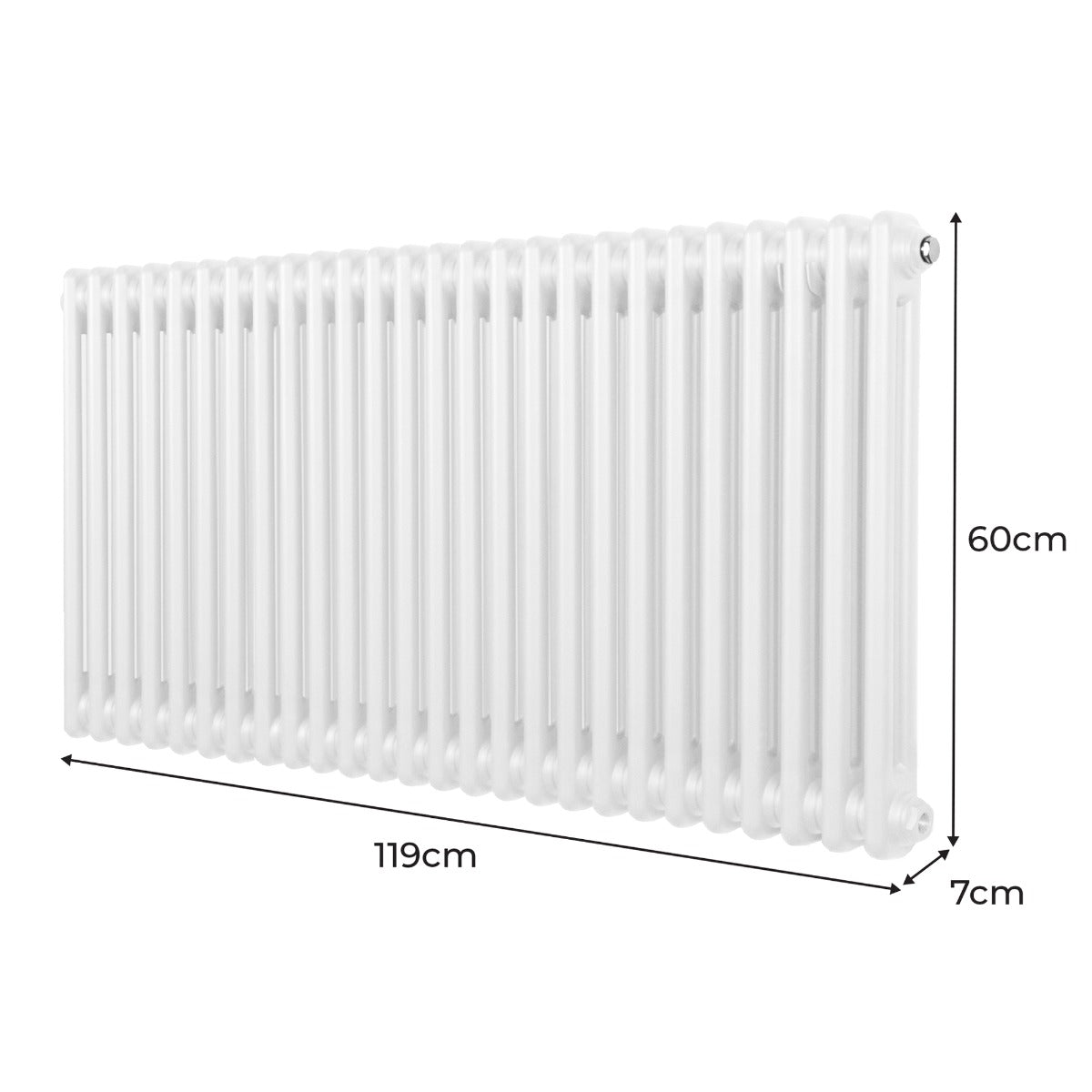 Q-Rax Radiatori Tradizionali 600x1192 Termosifone Bianco 2 Colonne