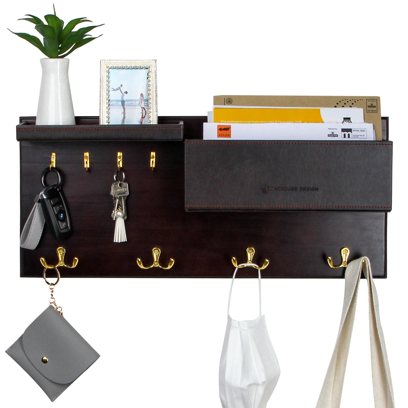 Jackcube Design Entryway Appendiabiti Parete 12 Ganci Legno