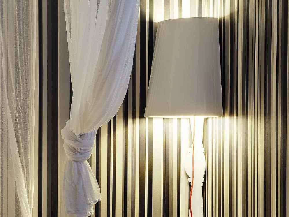 Officinanove Demì 90 lampada angolare parete acciaio cavo 250 cm