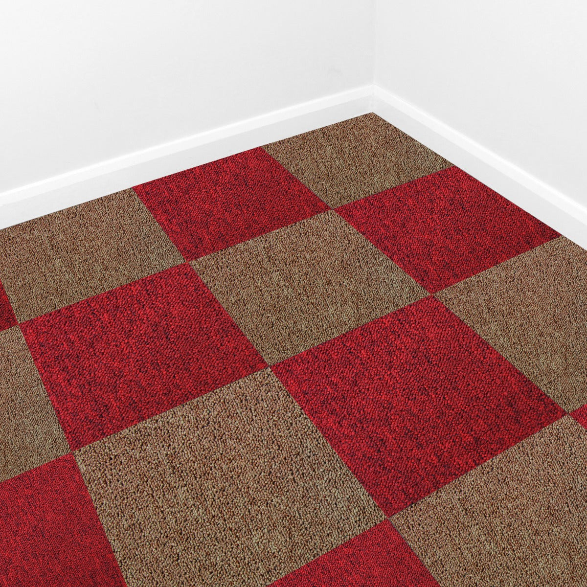 Q-Rax Accessori Casa 40 Mattonelle Moquette 10mq Sabbia Rosso