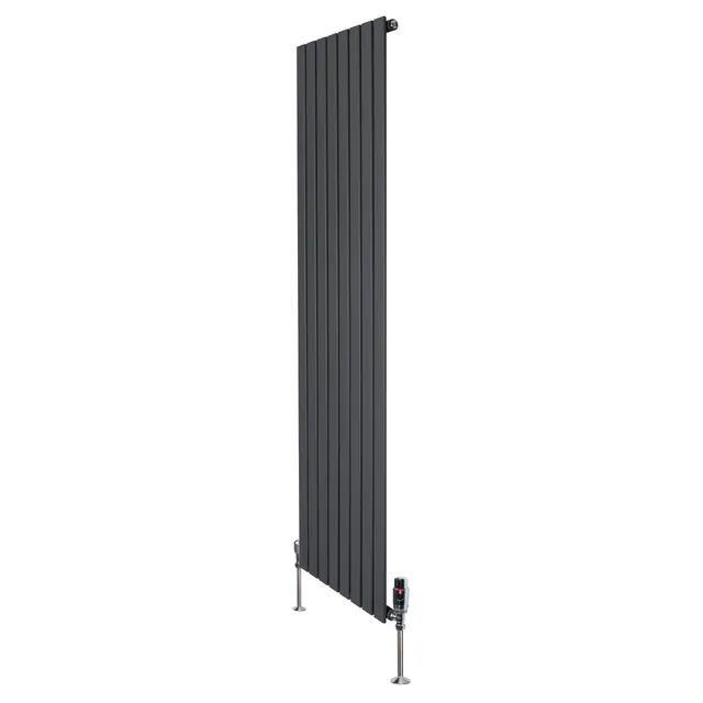 Q-Rax Radiatore Verticale 1800x560 Antracite con Valvole