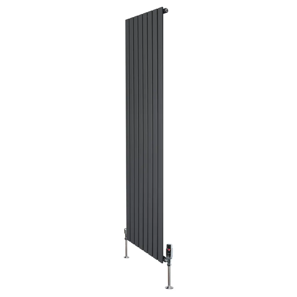 Q-Rax Radiatore Verticale 1800x560 Antracite con Valvole
