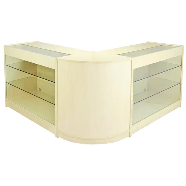 Q-Rax Banconi da Negozio Horizon Set 3 Pezzi Acero Vetrina