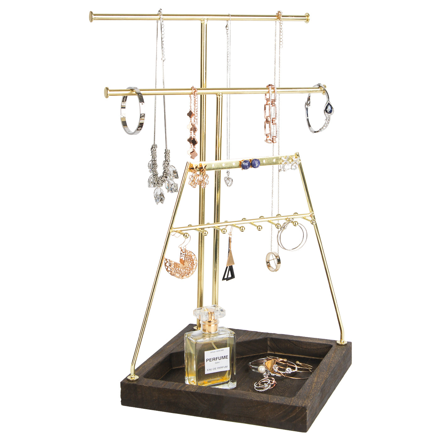 Jackcube Design Makeup Portagioie Albero Oro 3 Piani