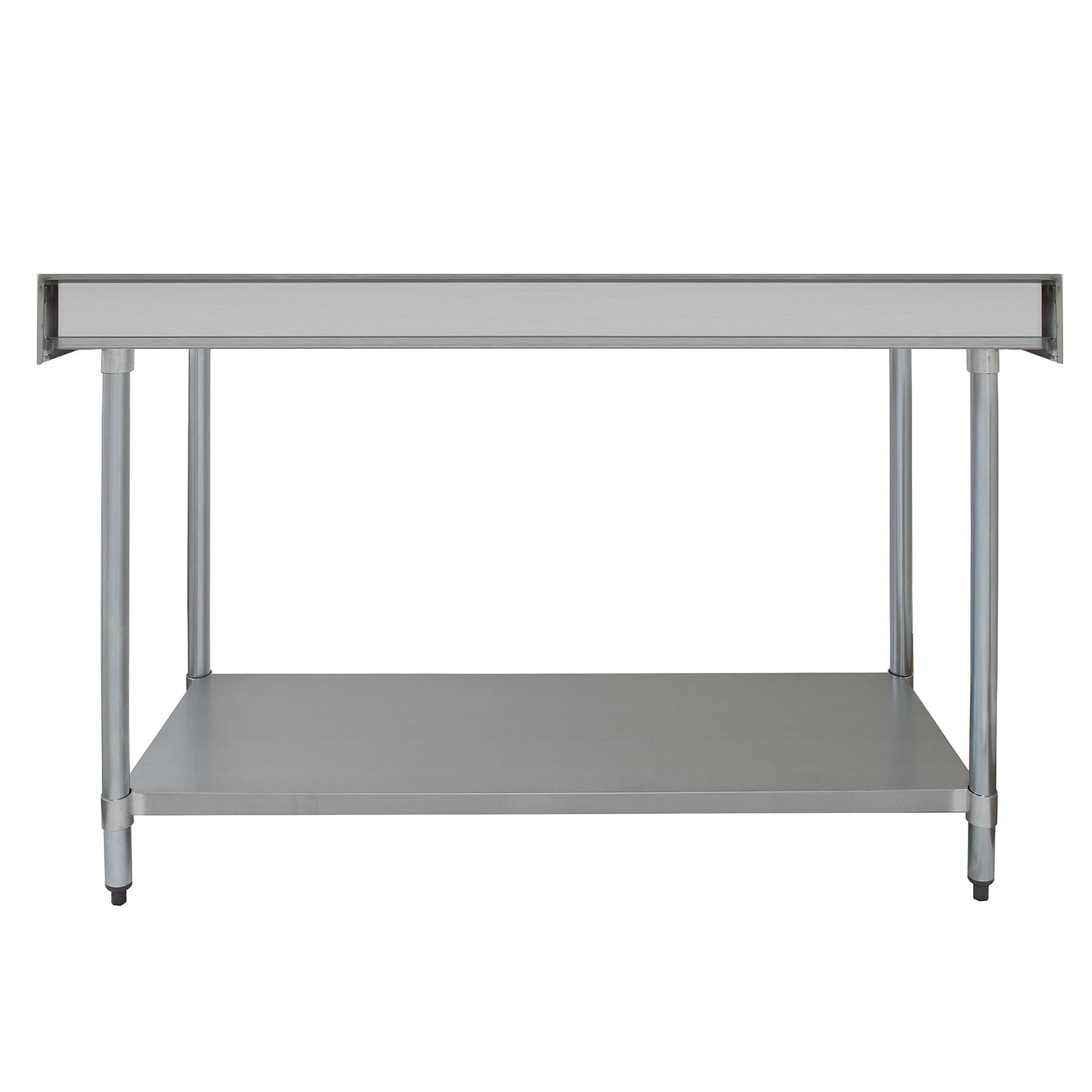 Q-Rax Tavolo Inox Cucina 180x60x90cm con Alzatina