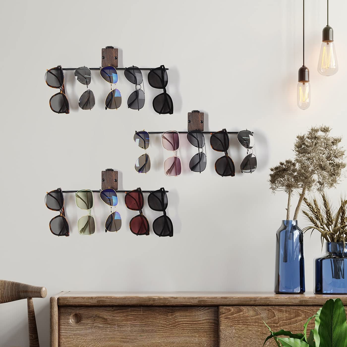 Jackcube Design porta occhiali muro legno set 3 pezzi