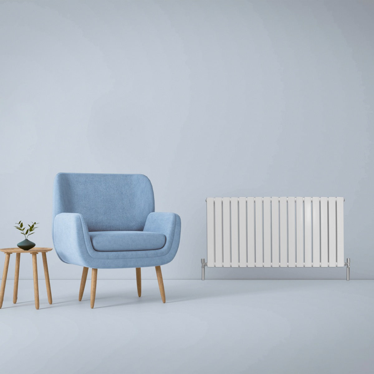 Q-Rax Radiatore Piatti Bianco Lucido 60x119 cm Acciaio