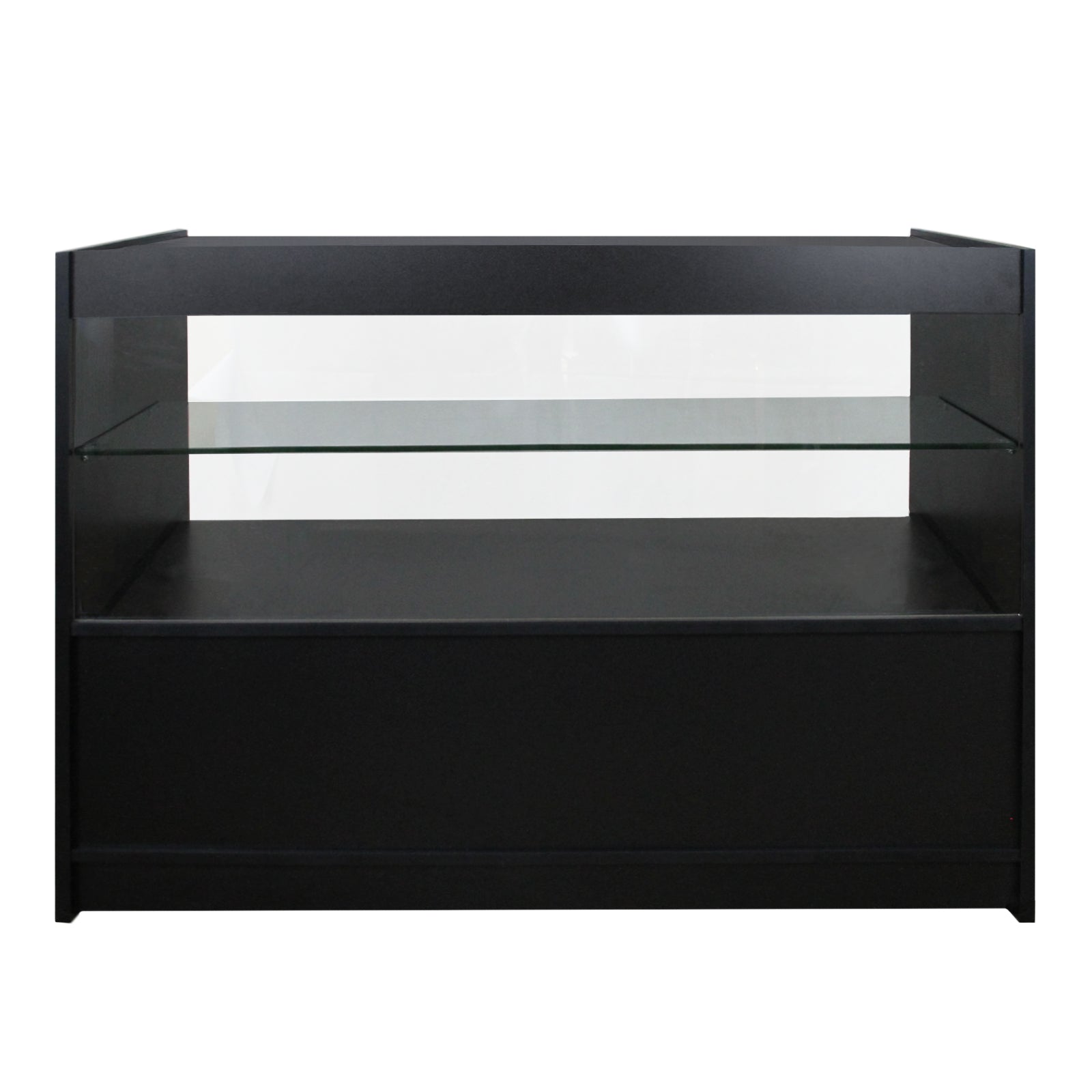 Q-Rax Banconi da Negozio C1200 bancone nero 120 cm vetro
