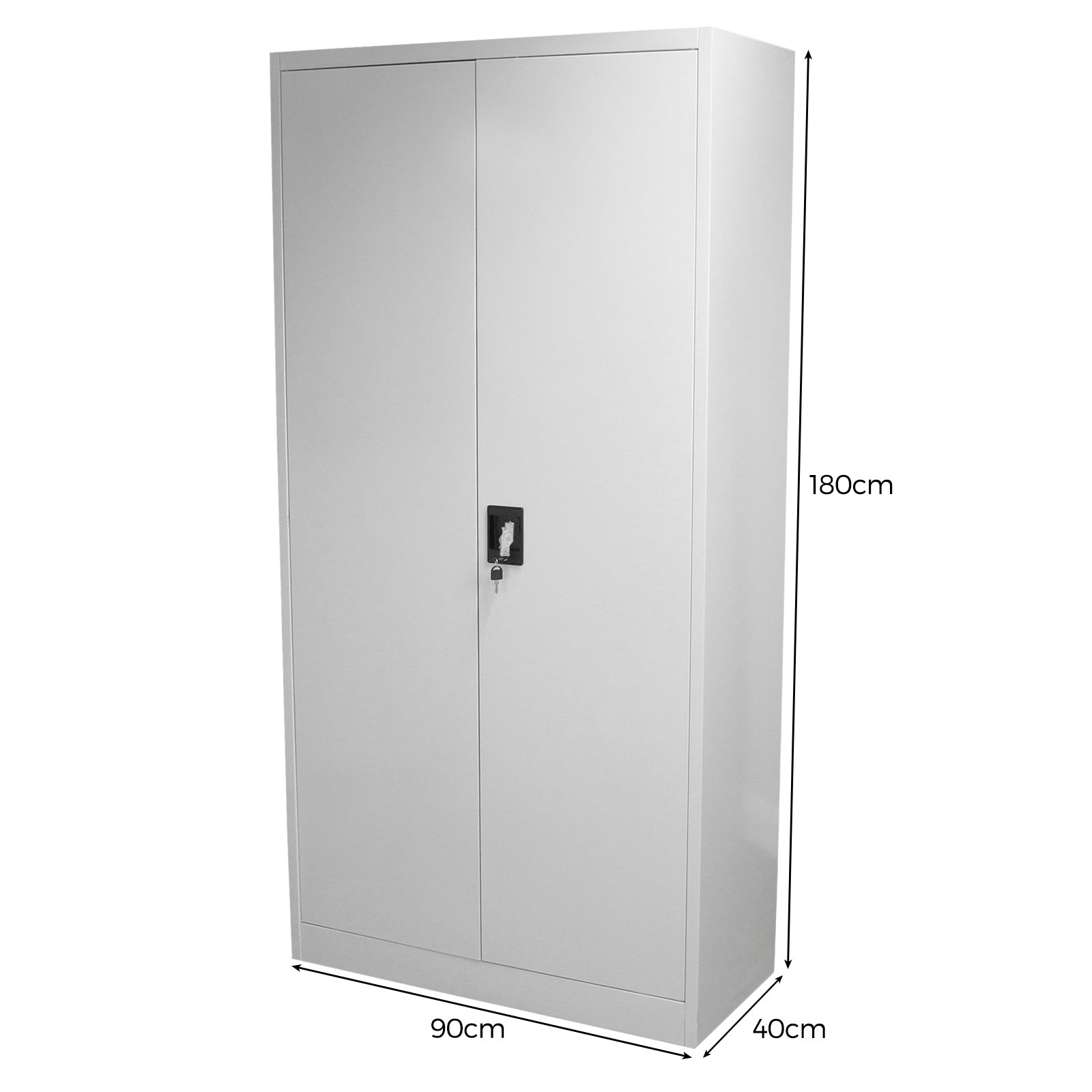 Q-Rax Strumenti da Banco Armadietto Acciaio 180cm Grigio 4 Ripiani