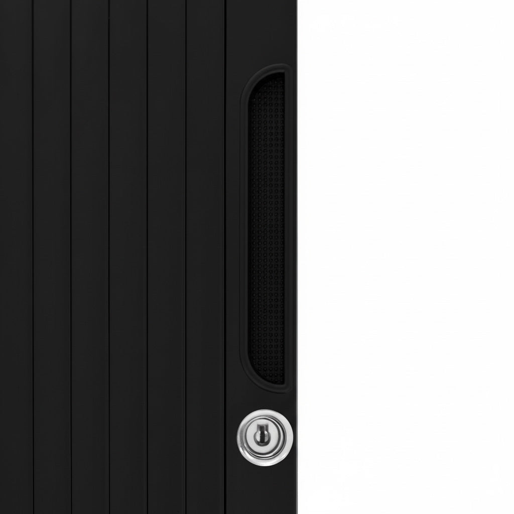 Q-Rax Porta a Soffietto Doccia Nera 200x60 cm per Camper