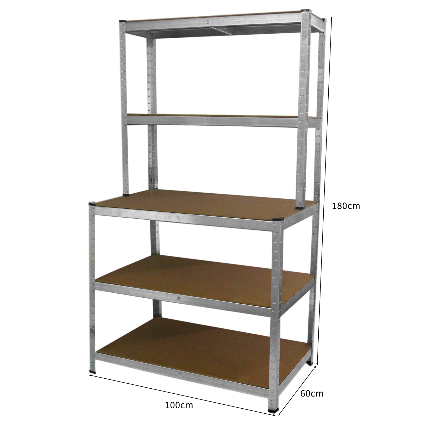 Q-Rax Scaffali da Garage Galwix banco lavoro scaffale zincato 180cm