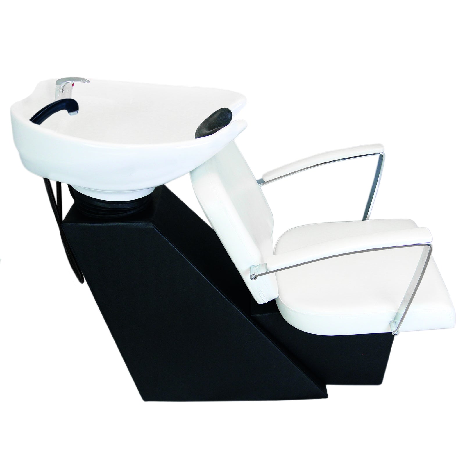 Q-Rax Poltrona Parrucchiere Shampoo Bianco Lavello Ceramica 150 kg