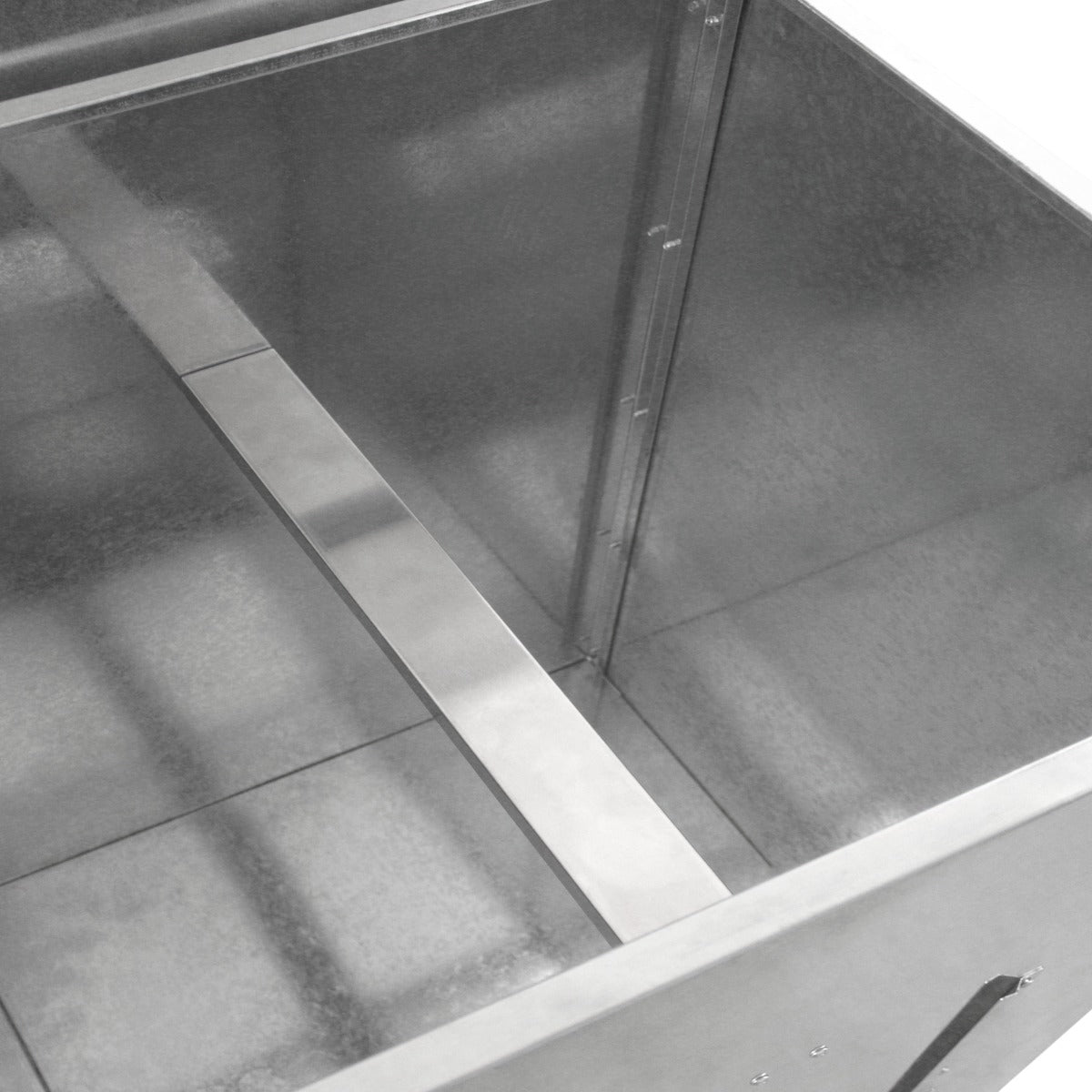 Q-Rax Bidone Carbone Legna 500kg 772L Acciaio Zincato
