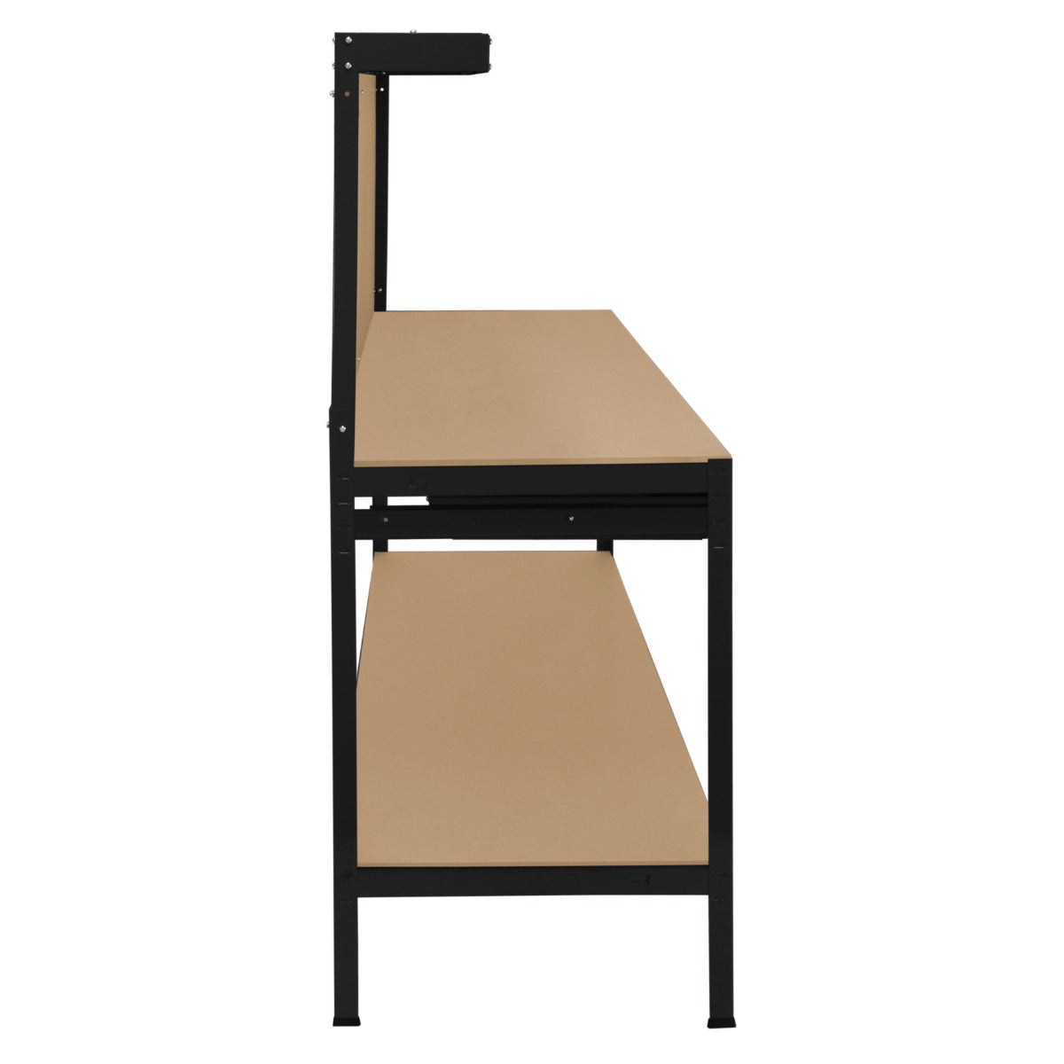 Q-Rax Banchi da Lavoro 120cm Banco Nero con Luce e Cassetto