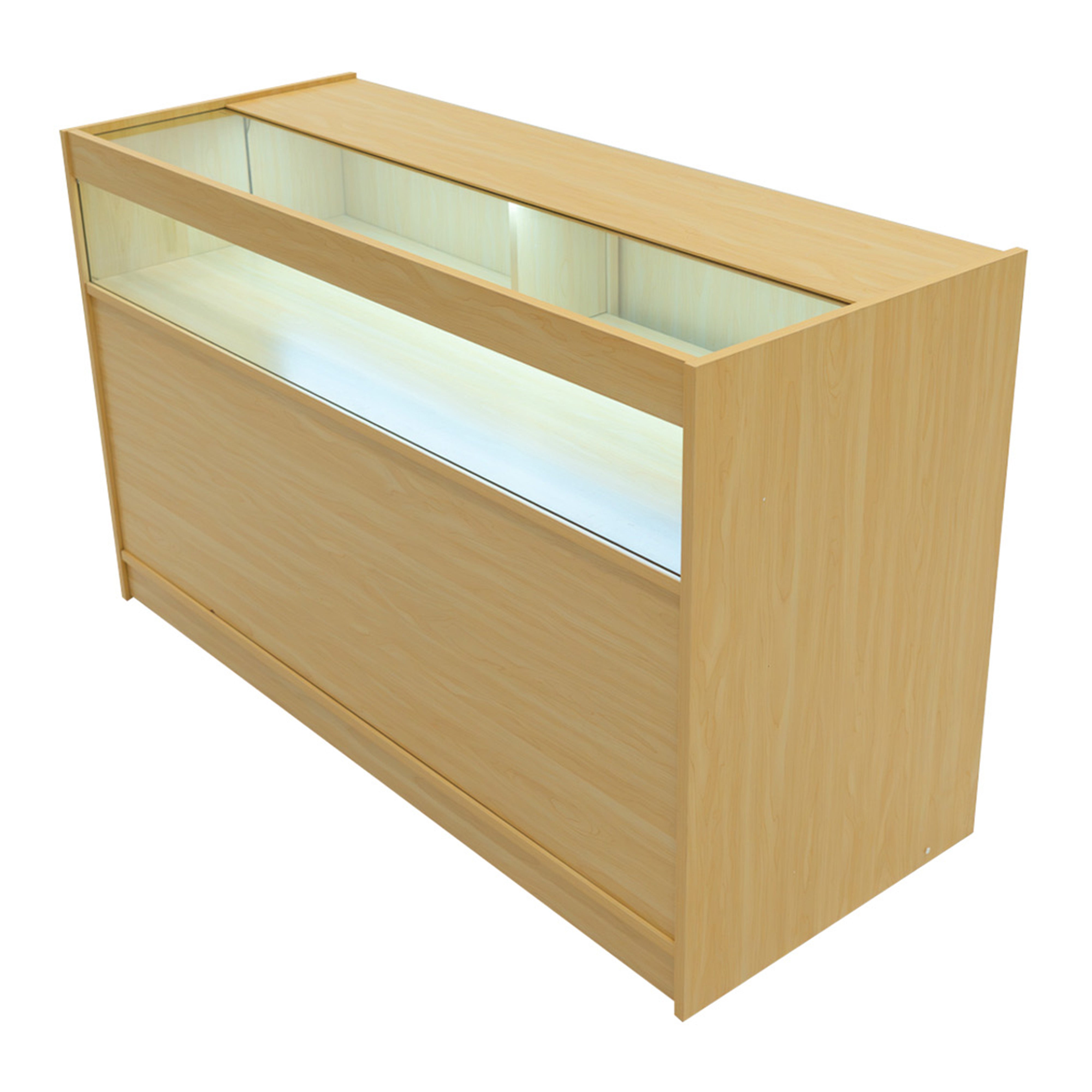 Q-Rax Banconi da Negozio Luna LED Acero Set B1500 CM60 TB60