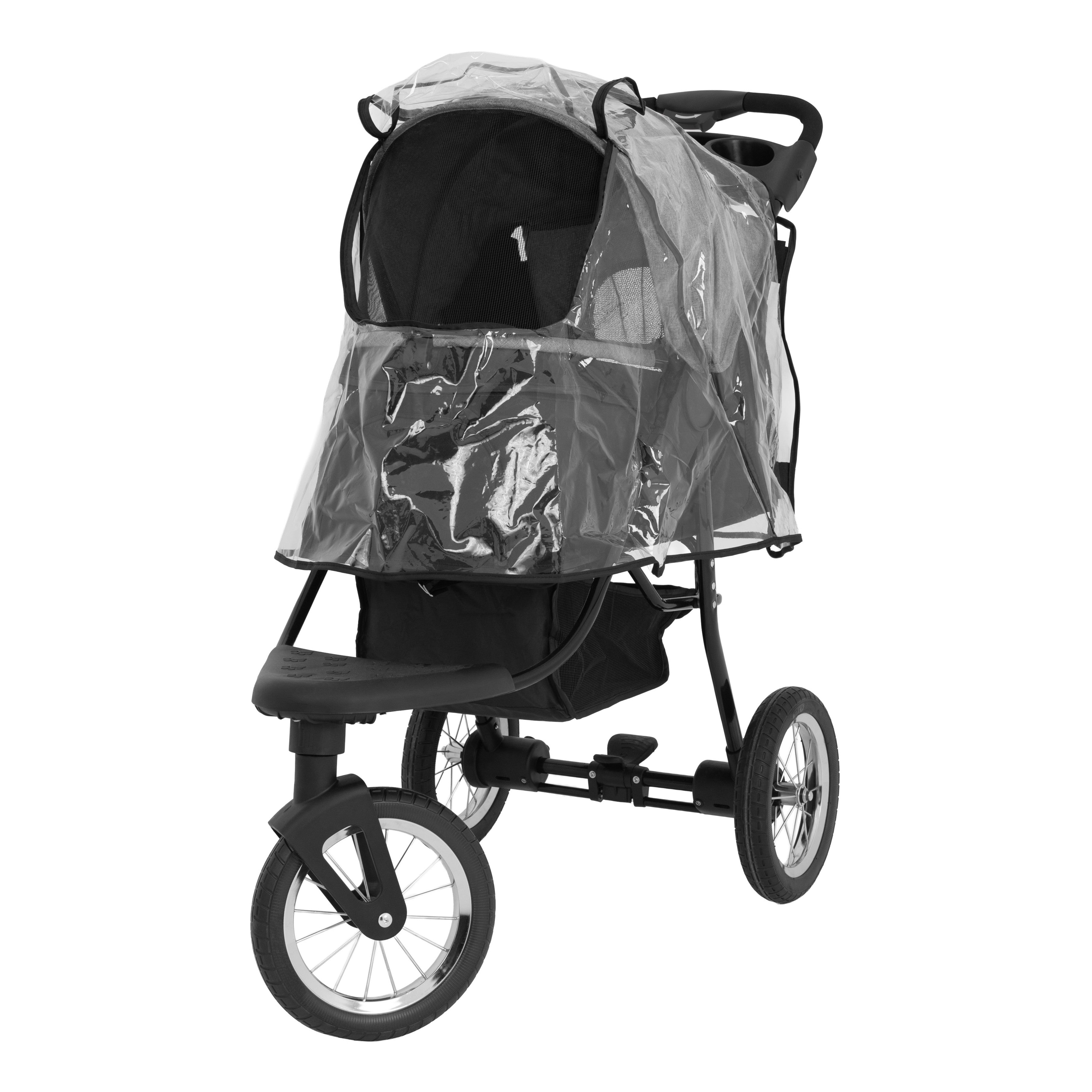Q-Rax Accessori Casa Passeggino Jogger Animali 3 Ruote Grigio