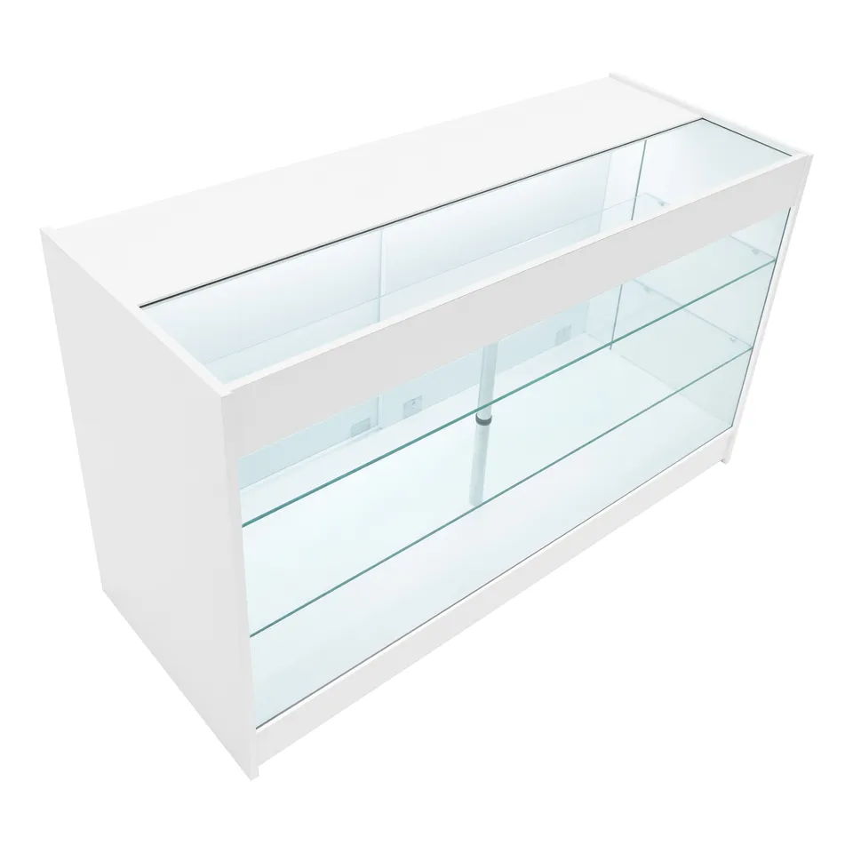 Q-Rax Banconi da Negozio K1500 bancone bianco LED vetro