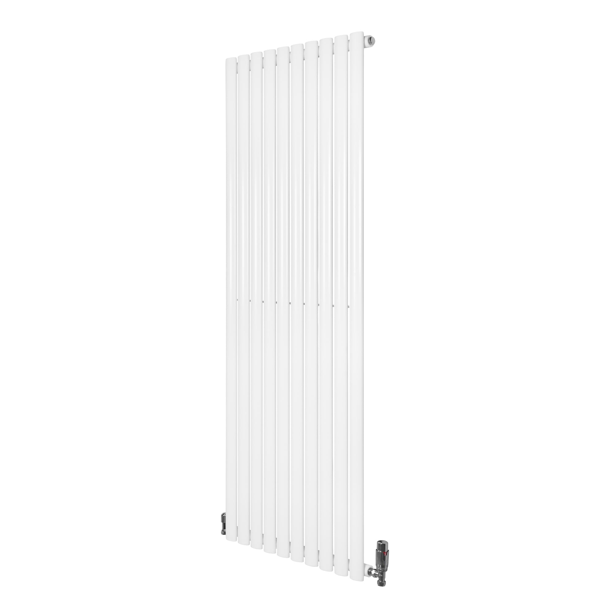 Q-Rax Radiatori Tradizionali Radiatore Ovale 1600x600 Bianco Valvole