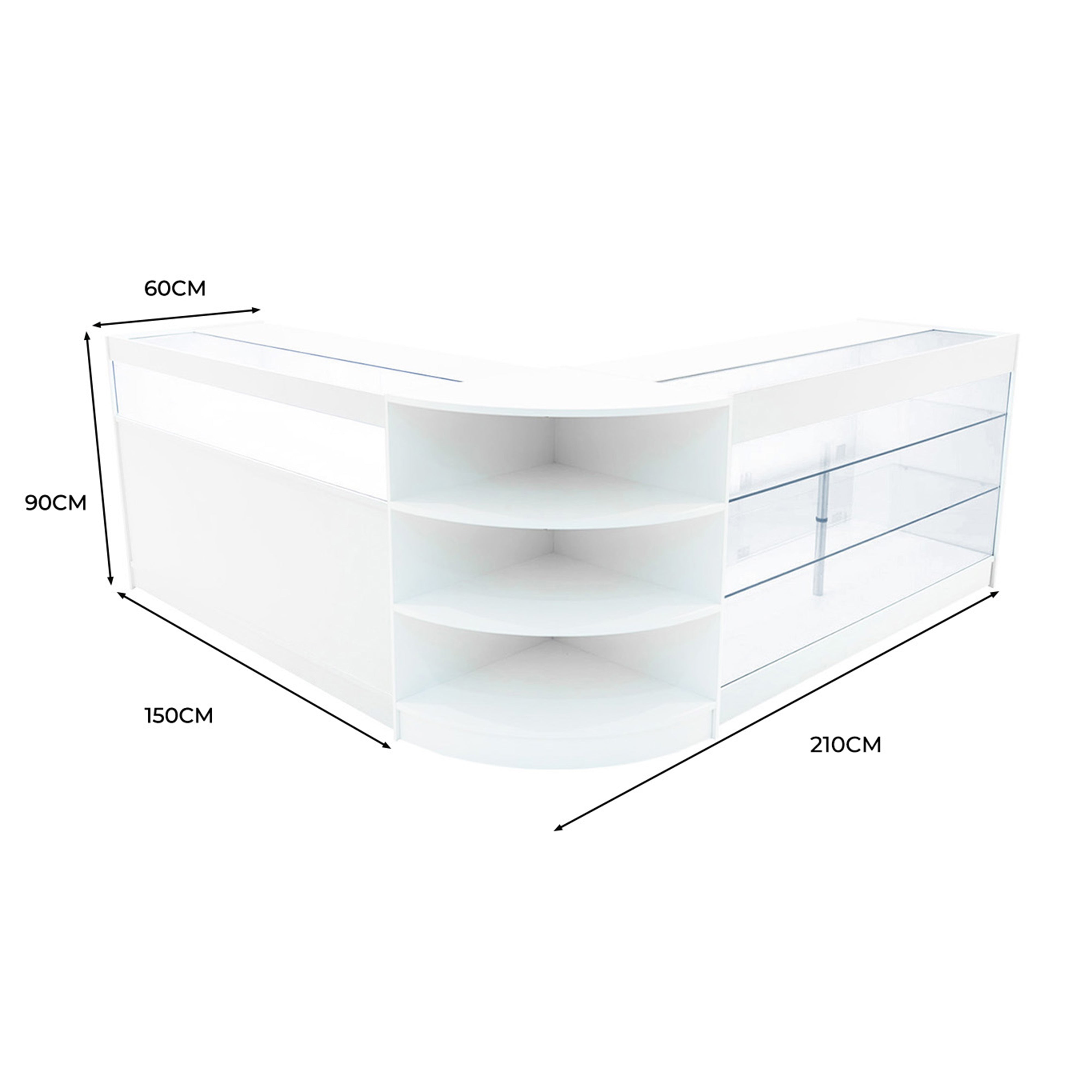 Q-Rax Demeter Set Banconi LED K1500 B1500 LM60 Bianco