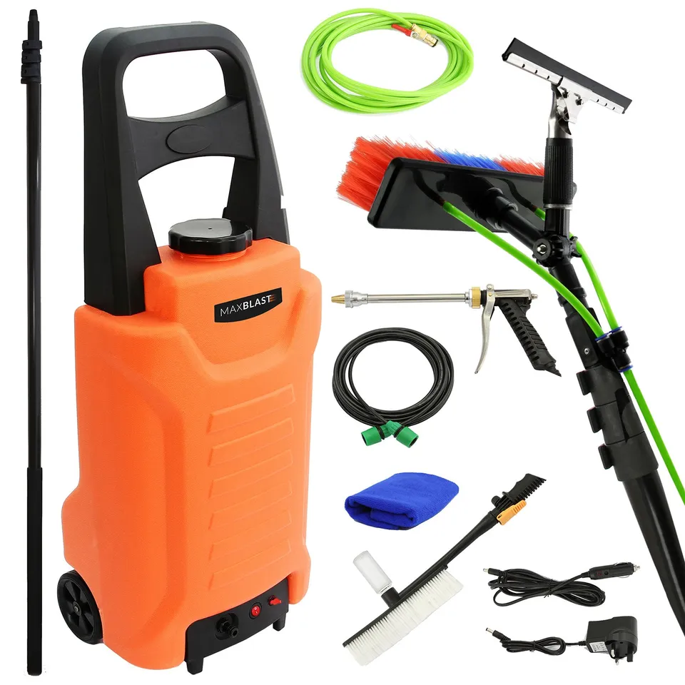Q-Rax Commercio carrello 30L e asta 6 m lavavetri