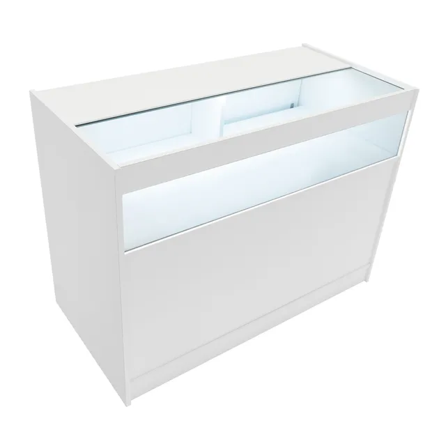 Q-Rax Banconi Negozio B1200 Bancone Vetrina LED Bianco 120cm