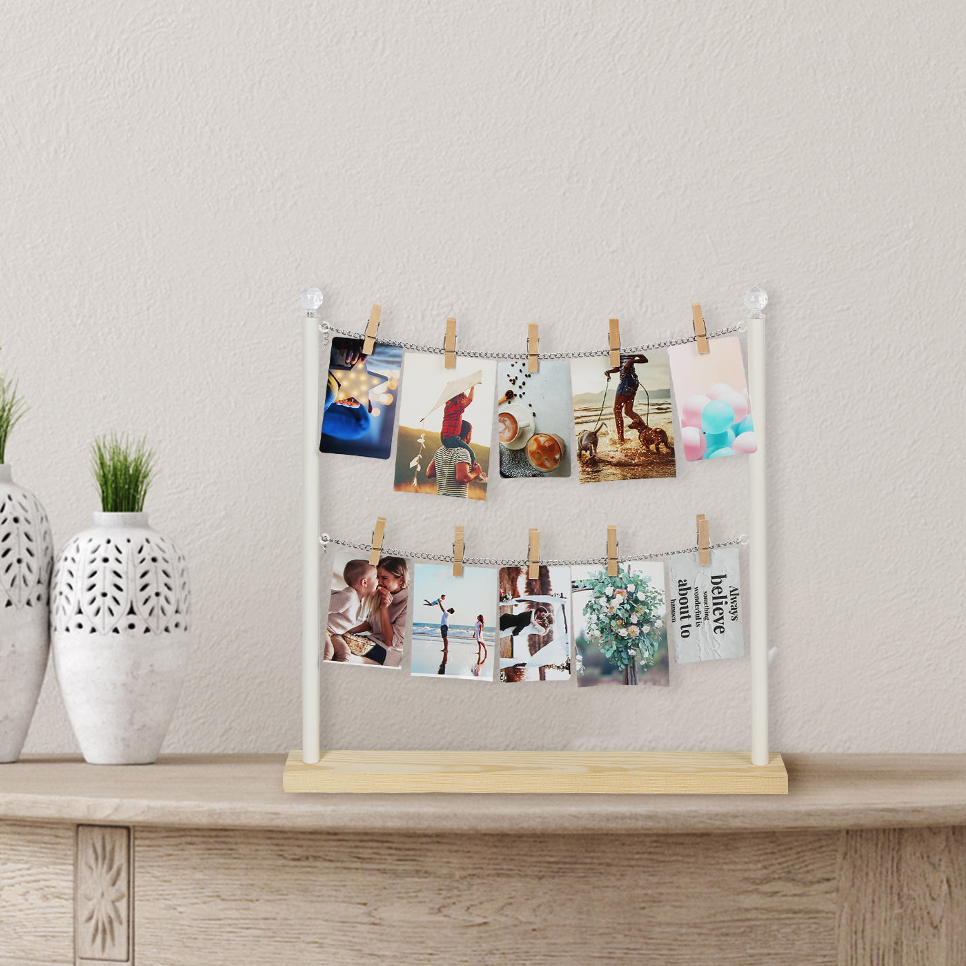 Jackcube Design Home Office Stand Foto Legno 10 Clip Catena