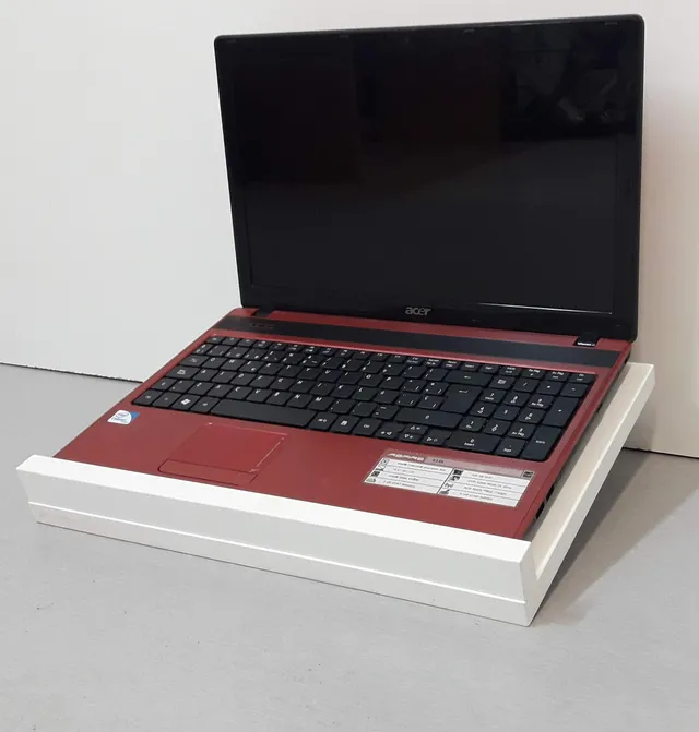Henor Supporto laptop legno bianco 40x28 cm 3 altezze