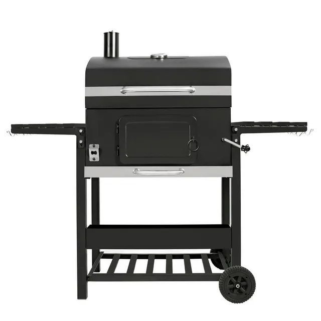 Q-Rax Barbecue BBQ XL Carbone Affumicatore Ghisa Nero
