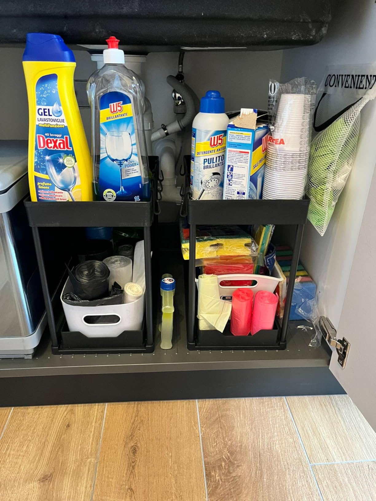 Meltrck Organizer Sottolavello 2 Livelli 2 Pezzi con Ganci