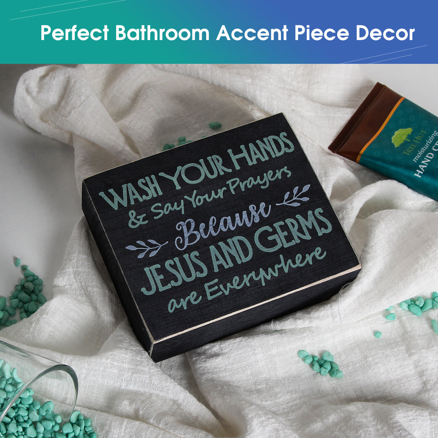Jackcube Design Bathroom Targa Bagno Legno Nero da Appoggio Parete