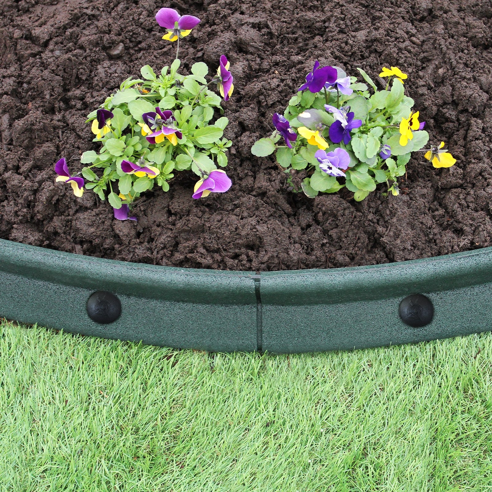 Q-Rax Bordatura Giardino Flessibile 1,2m Verde 4 Pezzi