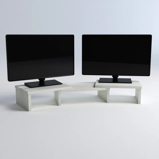 Henor Supporti Rialzanti Monitor Tv 96-104 cm rialzo schermo bianco