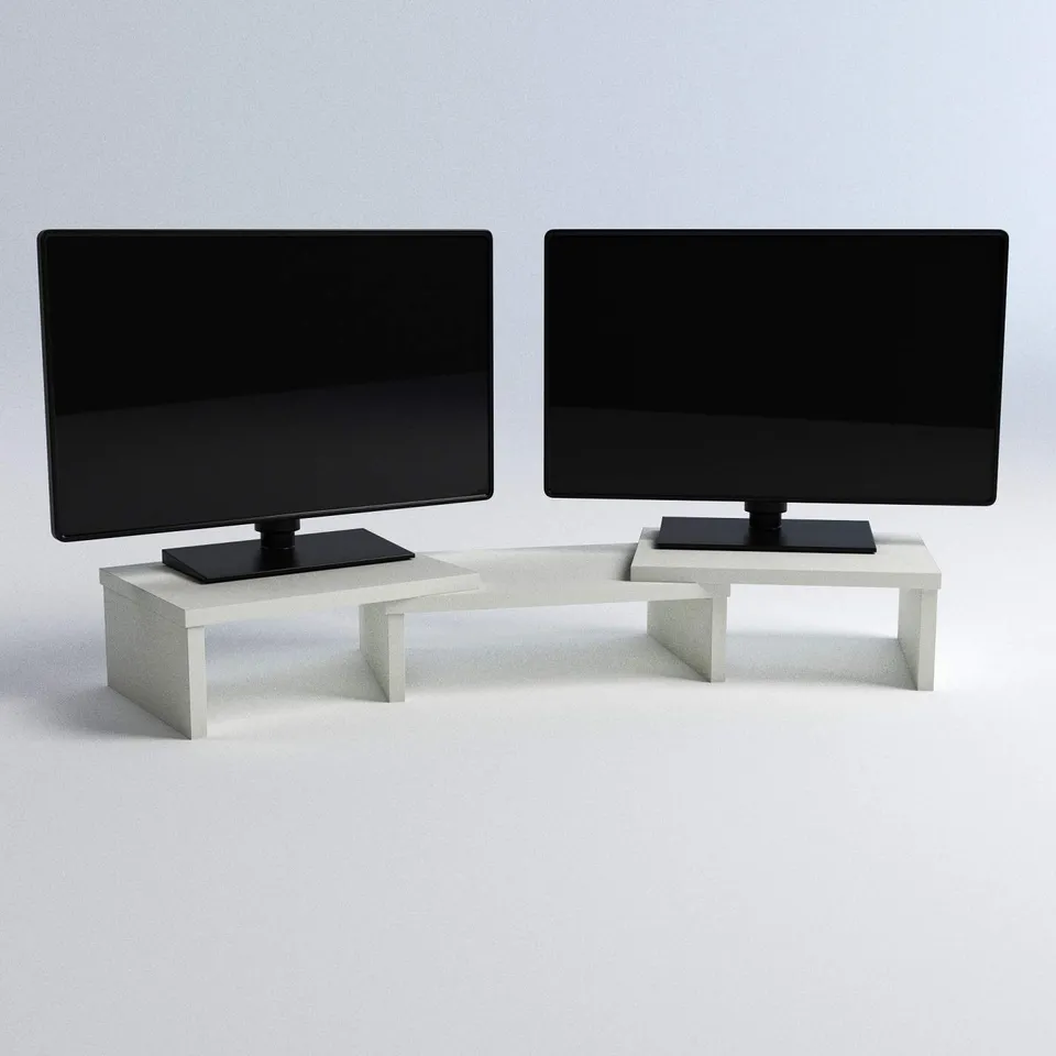 Henor Supporti Rialzanti Monitor Tv 96-104 cm rialzo schermo bianco