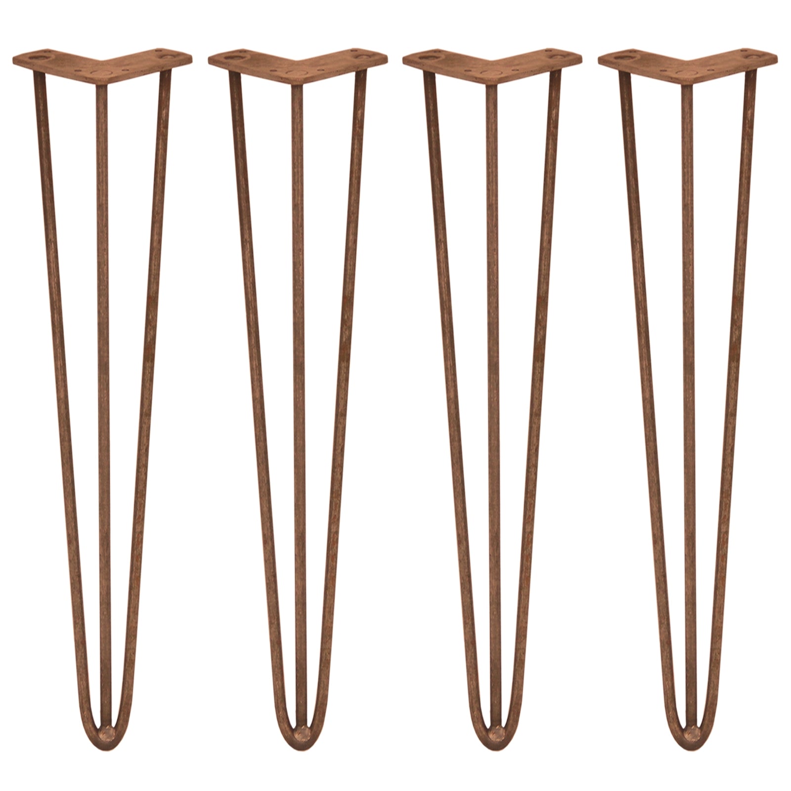 Q-Rax Gambe Per Tavoli Forcina 71cm Rame Anticato 4pz