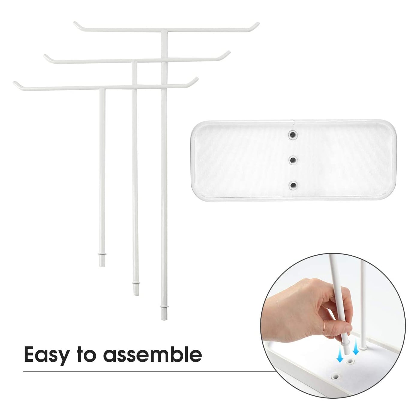 Jackcube Design Makeup Jewelry Stand 3 Livelli Bianco Vassoio
