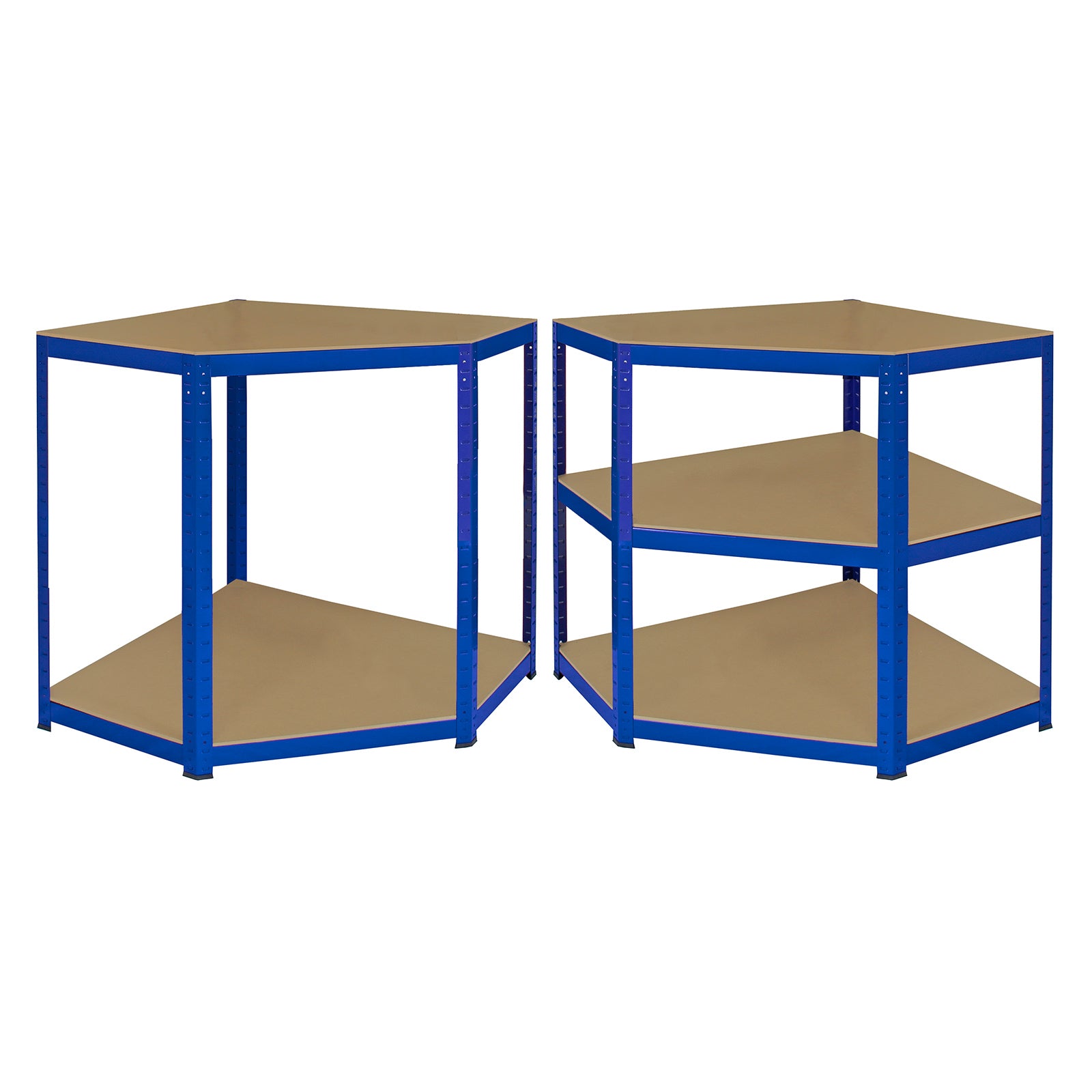 Q-Rax Set 3 Scaffali T-Rax Blu 90cm Angolo+2 Portata 280kg