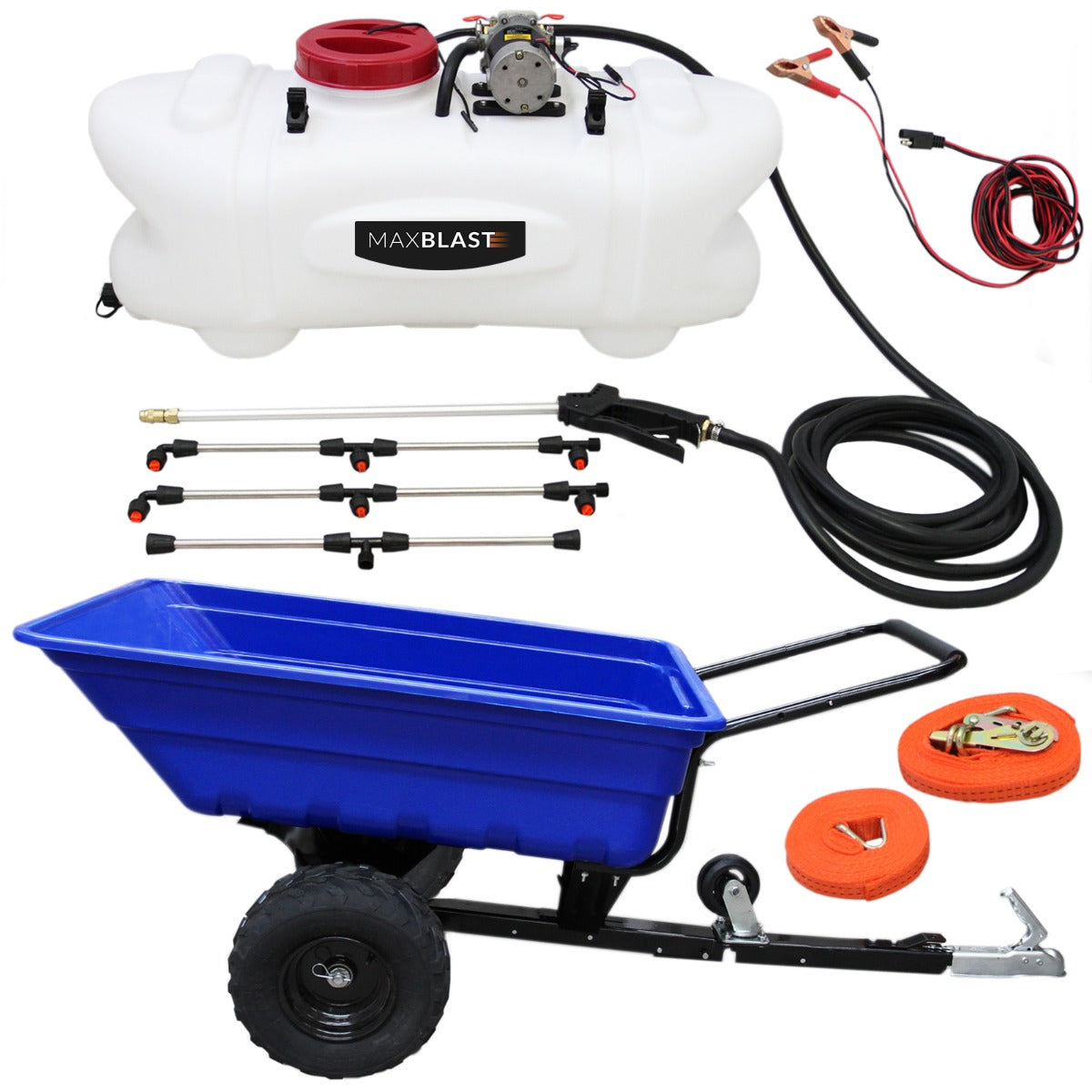 Q-Rax Deposito Bundle Rimorchio ATV + Spruzzatore 60L