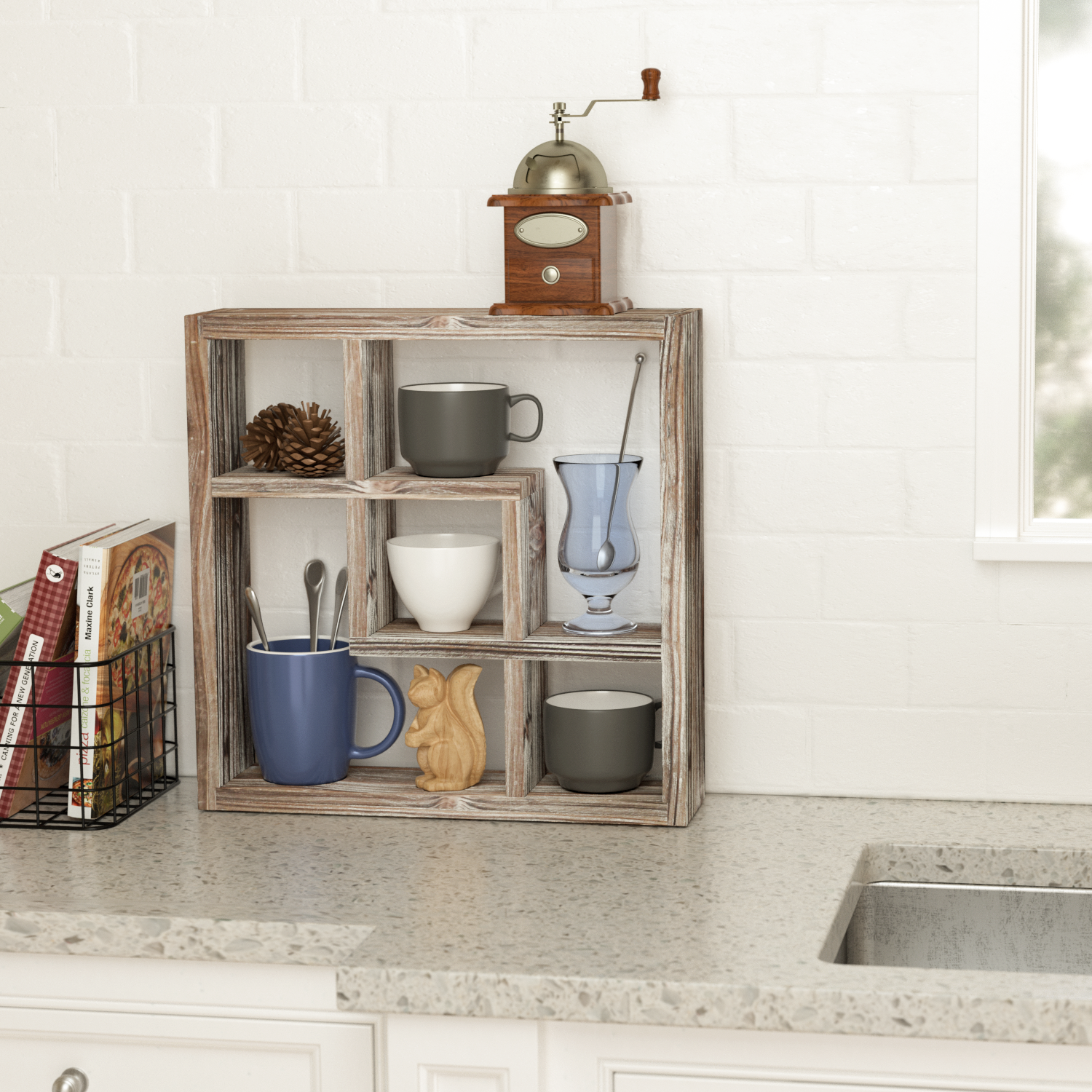 Jackcube Design Display Scaffale Cubo Legno 5 Scomparti