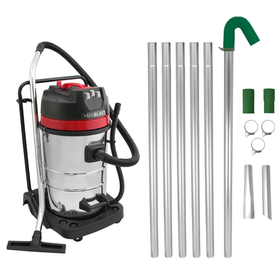 Q-Rax Kit Aspirazione Grondaie Aspirapolvere 80 Litri 7,2 m
