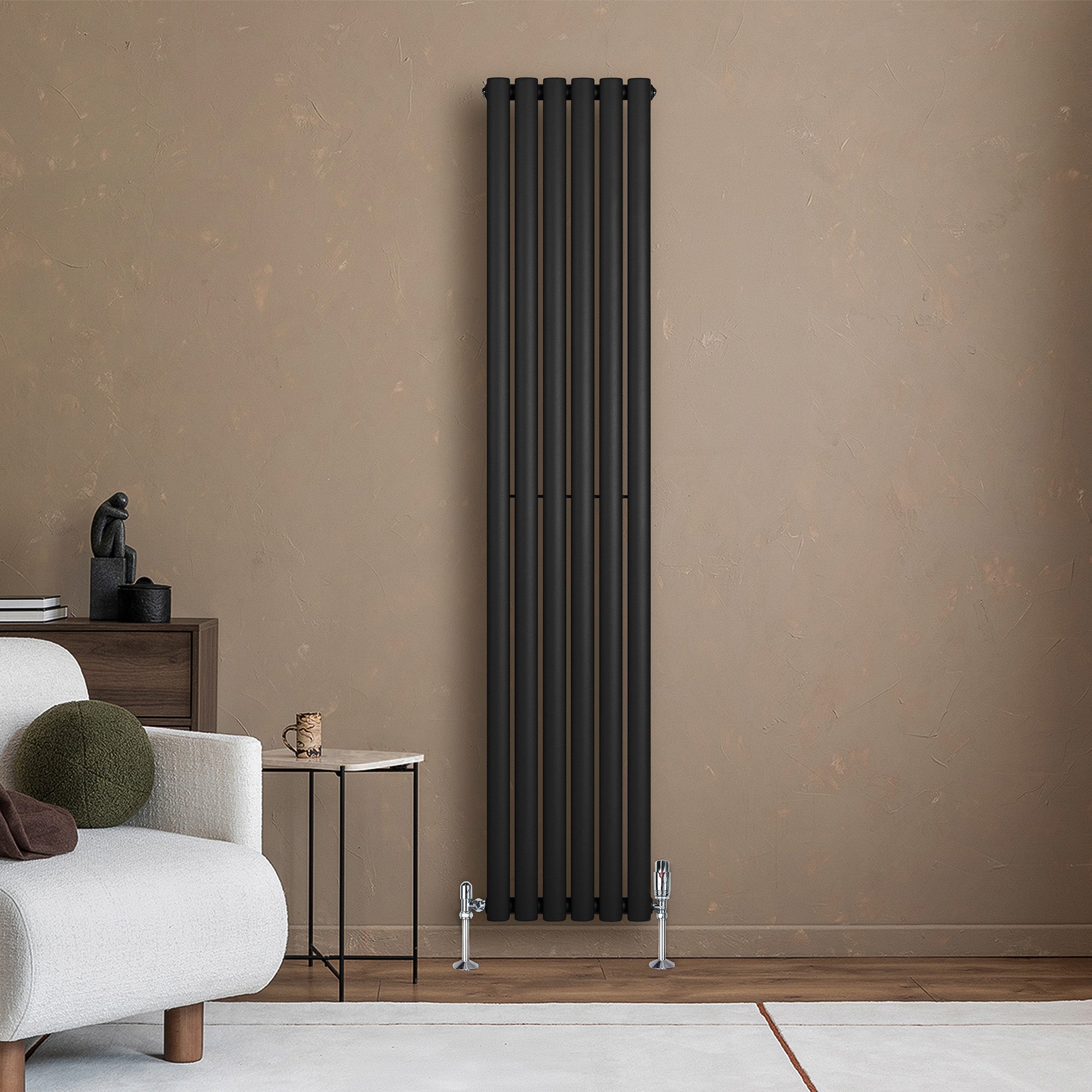 Q-Rax Radiatore Verticale 1800x360 Nero 3245 BTU