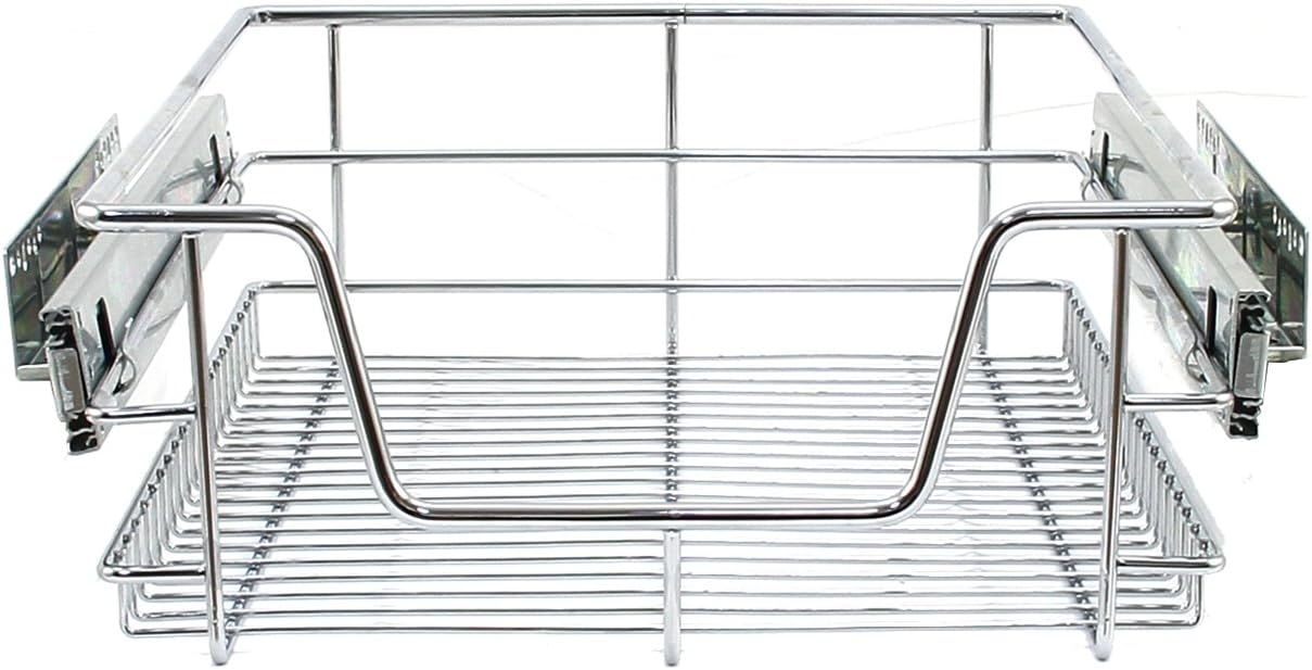 Q-Rax Cestelli Cucina Estraibili Acciaio 40cm 2 Cesti